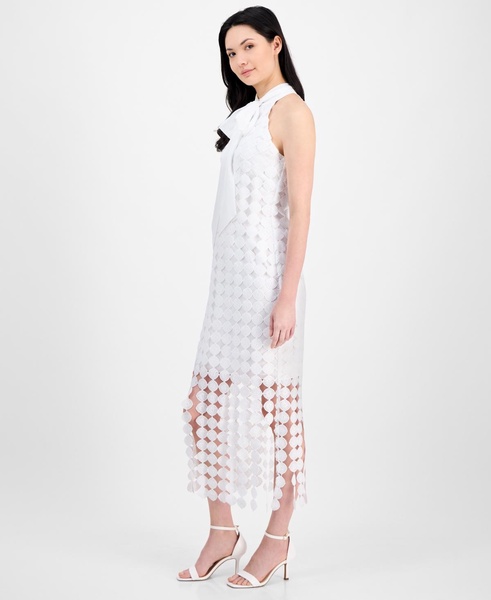 Women's Lace Fringe-Hem Sleeveless Dress