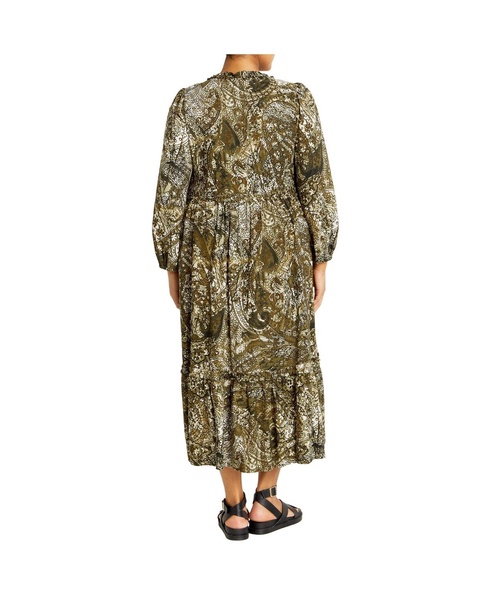 Plus Size Gaia Print Dress