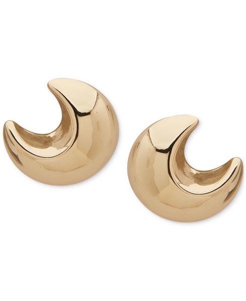 Gold-Tone Twisted Puffy Linear Earrings