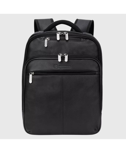 13” Laptop Travel Backpack Genuine Leather Slim Carry On Daypack