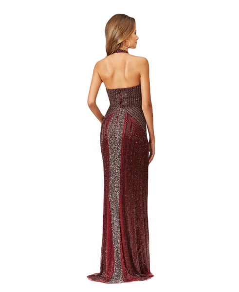 Women's Halter Neck Dress with Keyhole