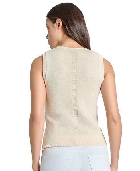 Women's Roll-Neck Sleeveless Sweater