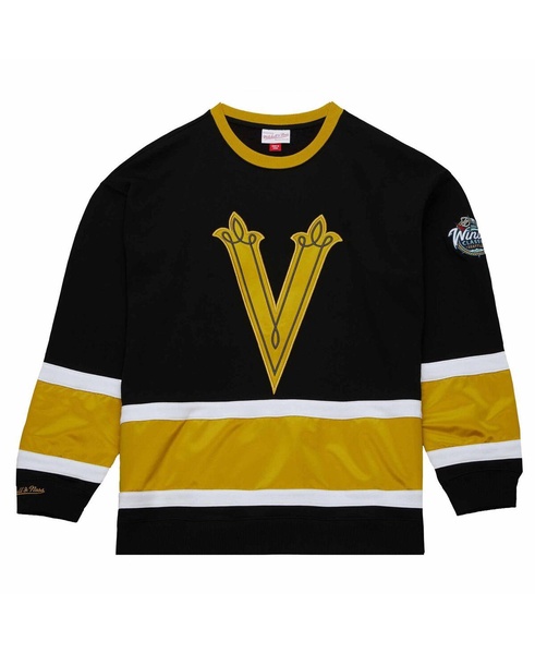 Men's Black, Gold Vegas Golden Knights 2024 NHL Winter Classic Satin Insert Fleece Pullover Sweatshirt
