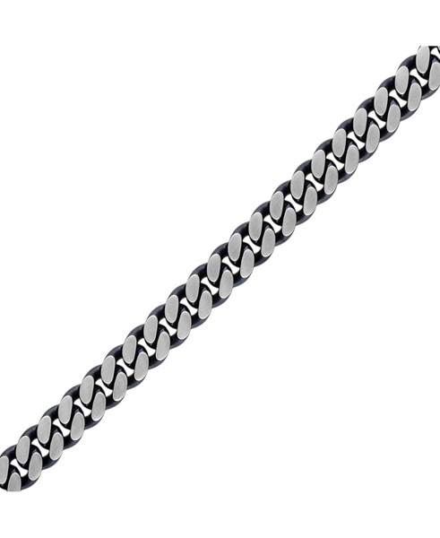 Men's Classic Curb Chain Bracelet in Blue-Plated Stainless Steel
