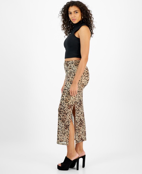 Women's Printed Midi Mesh Pull-On Skirt, Created for Macy’s 