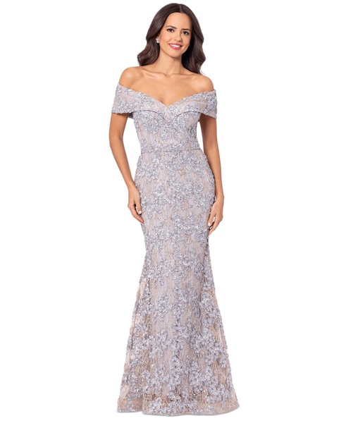 Women's Off-The-Shoulder Lace Gown