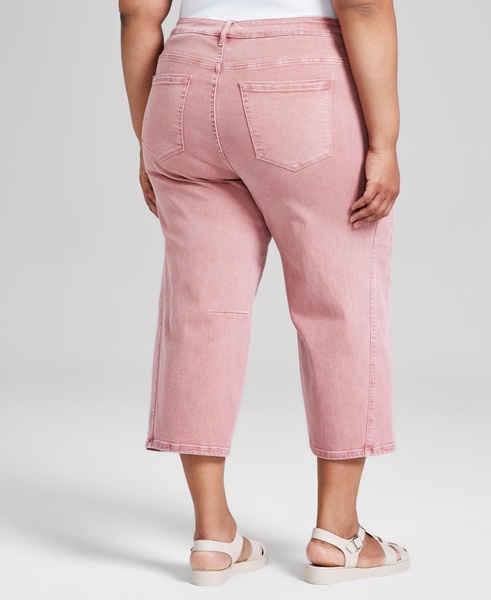 Trendy Plus Size Barrel-Leg Cropped Pants, Exclusively at Macy's 