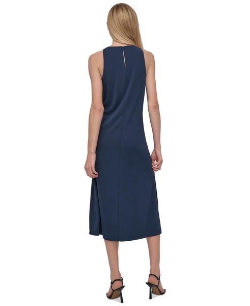 Women's Hardware-Trim Side-Ruched Sleeveless Dress