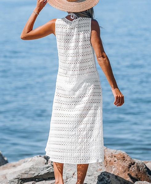 Women's Crochet Lace Beach Cover-Up