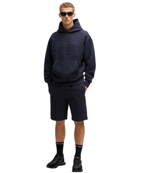 Men's Hexagonal Quilting Relaxed-Fit Hoodie