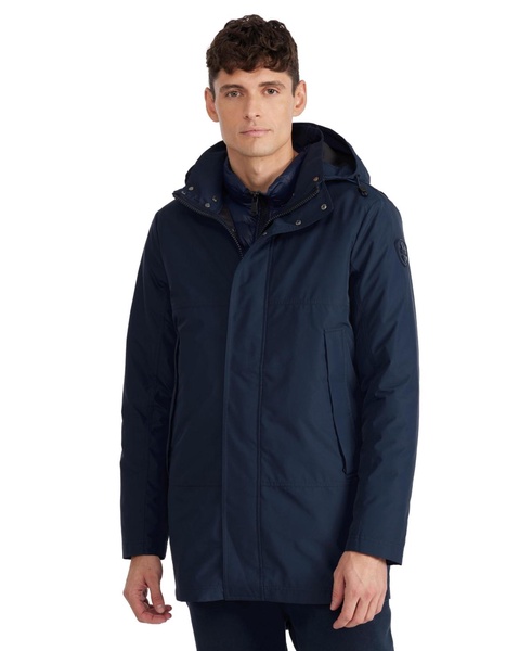 Men's Altair Mid Length Parka with Welded Detail and Detachable Hood