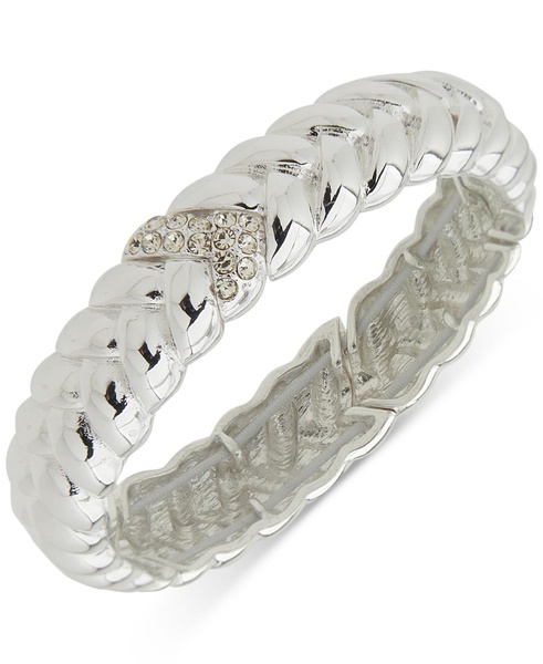 Crystal Pavè Sculptural Braid-Look Stretch Bracelet