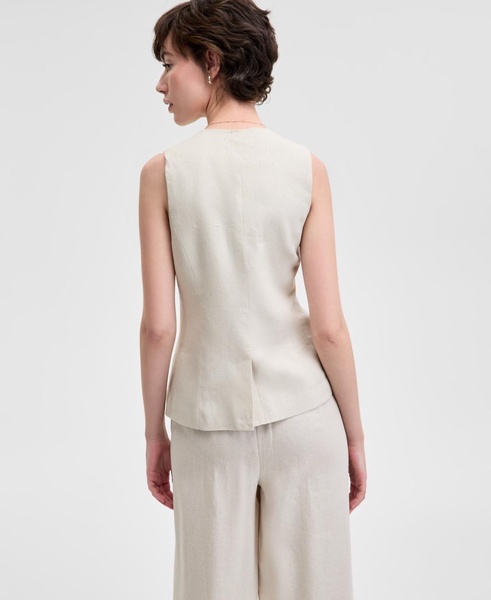 Women's Sleeveless Double-Button Vest, Exclusively at Macy's
