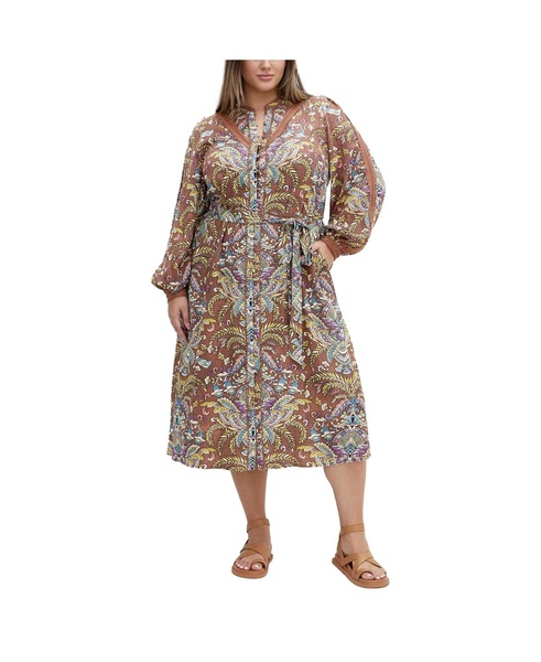 Plus Size Mysteria Print Dress
