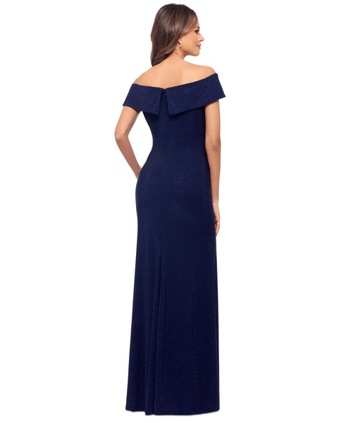Women's Embellished Off-The-Shoulder Gown