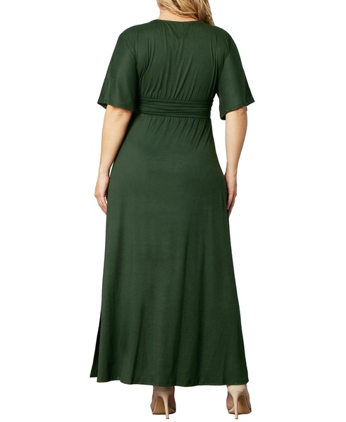 Plus Size Vienna Kimono Sleeve Long Maxi Dress