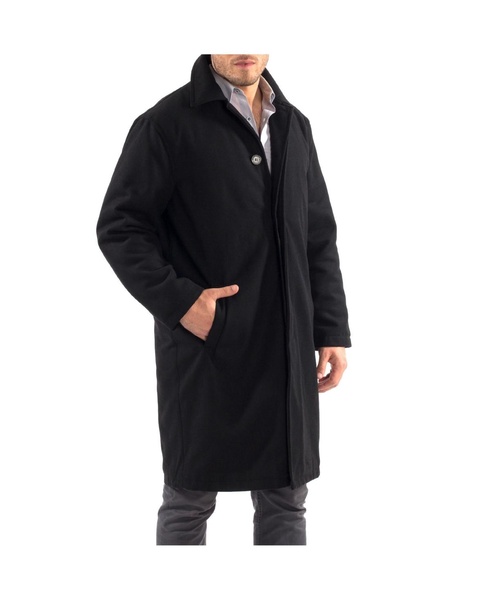 Men's Zach Men s Wool Blend Overcoat – Knee-Length Trench Coat, Runs Large for Layering Over Suits or Sweaters