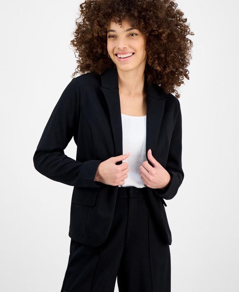 Petite Peak-Lapel Open-Front Blazer, Exclusively at Macy's