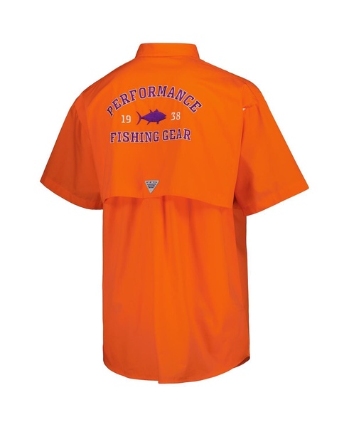 Men's Orange Clemson Tigers Bonehead Button-Up Shirt