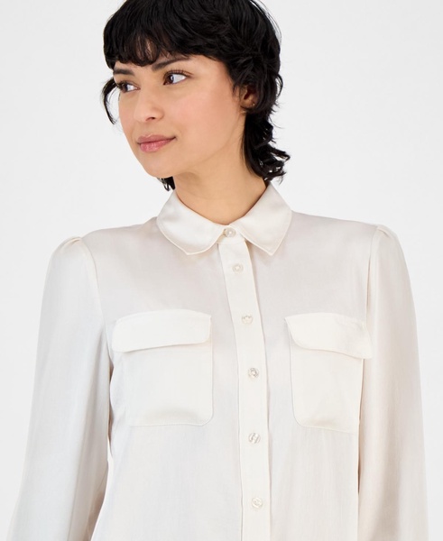 Women's Button-Front Long-Sleeve Blouse, Exclusively at Macy's
