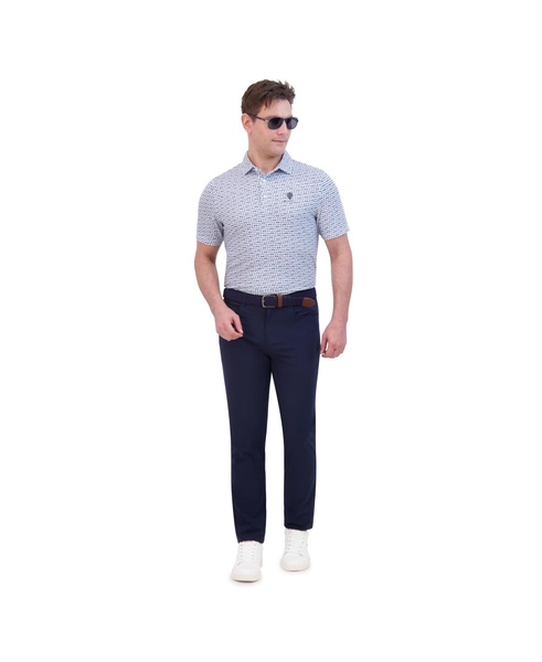 Men's Ultra Soft Shades Print Tech Terry Sports Fit Polo Shirt