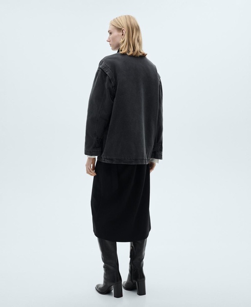 Women's Corduroy Collar Pockets Jacket