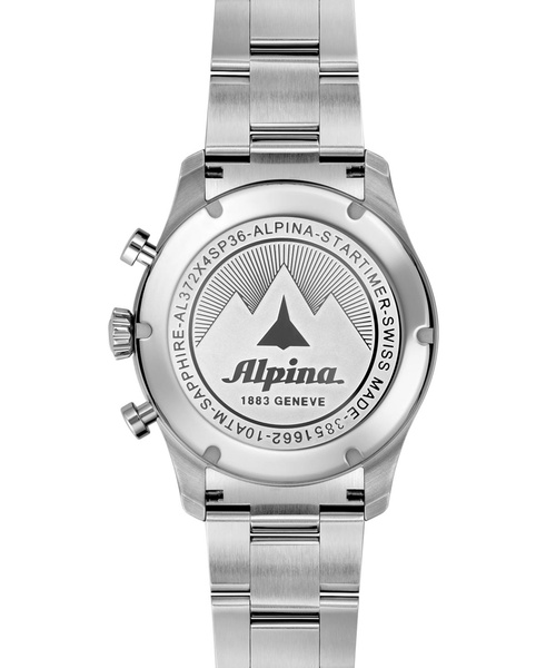Men's Swiss Chronograph Startimer Pilot Stainless Steel Bracelet Watch 44mm