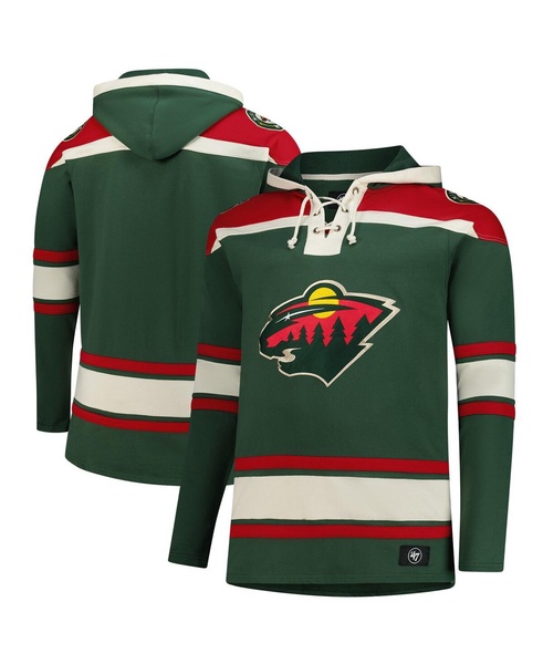 Men's Green Minnesota Wild Big Tall Superior Lacer Fleece Pullover Hoodie