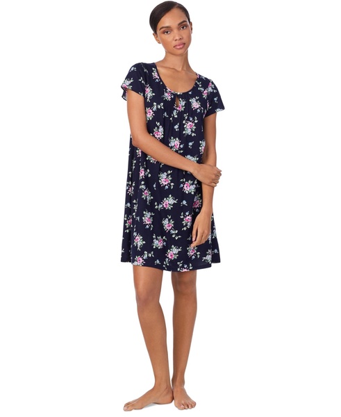 Women's Flutter-Sleeve Floral Nightgown