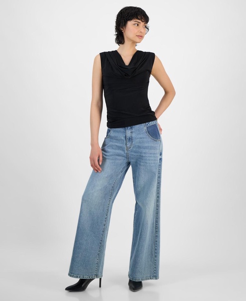 Women's Cap-Sleeve Cowlneck Top, Created for Macy's