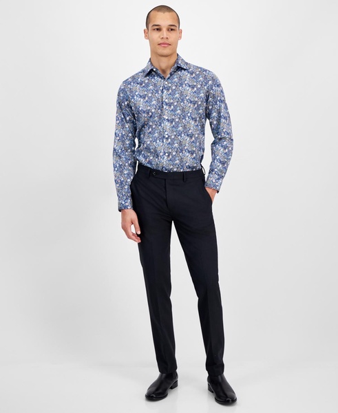 Men's Slim Fit Long Sleeve Button-Front Alhambra Floral Print Shirt, Exclusively at Macy's