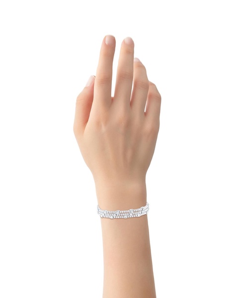 Silver-Plated or 18K Gold-Plated Crystal Coil Bracelet