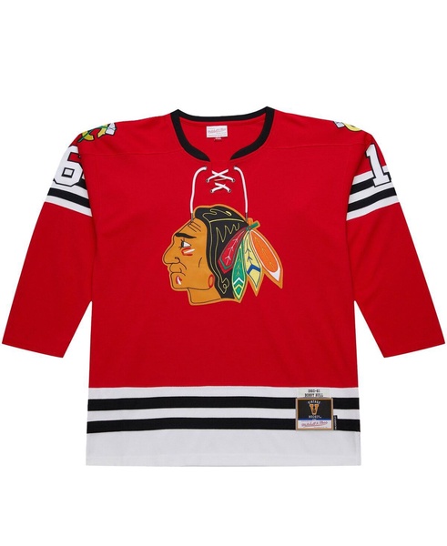 Men's Scarlet Bobby Hull Chicago Blackhawks 1960-61 Power Play Jersey