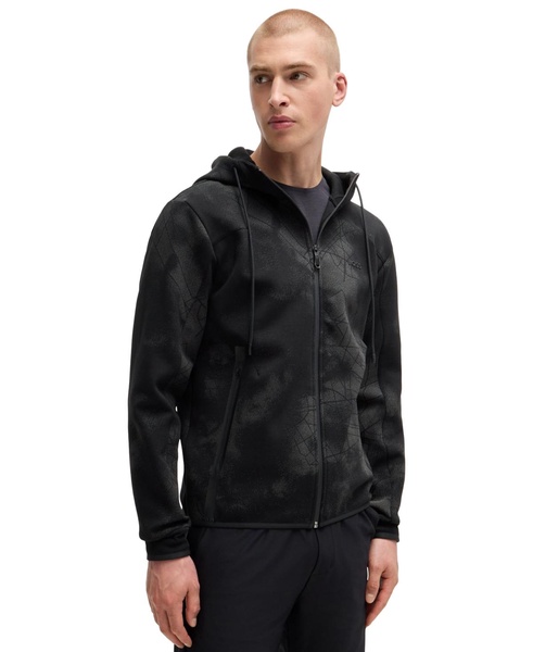 Men’s Reflective Artwork Zip-Up Hoodie