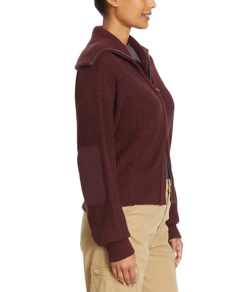 Women's Funnel-Neck Zippered Sweater