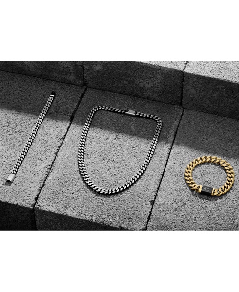 Men's Classic Curb Chain 24" Necklace in Blue-Plated Stainless Steel