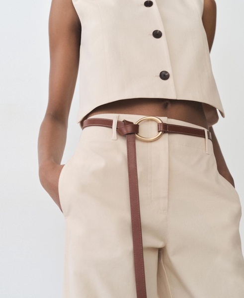 Women's Cotton Straight Mid-Rise Pants