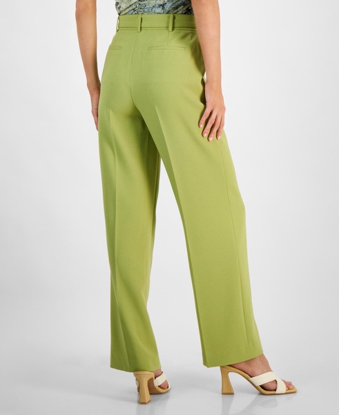 Women's High Rise Belted Wide Leg Pants, Exclusively at Macy's