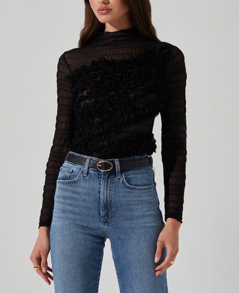 Women's Owena Mock-Neck Long-Sleeve Top