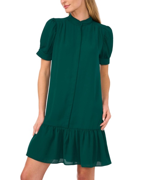 Women's Open Collar Hidden Placket Dress