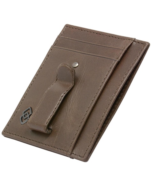 Double Diamond Mens RFID Money Clip Minimalist Front Pocket Wallet
