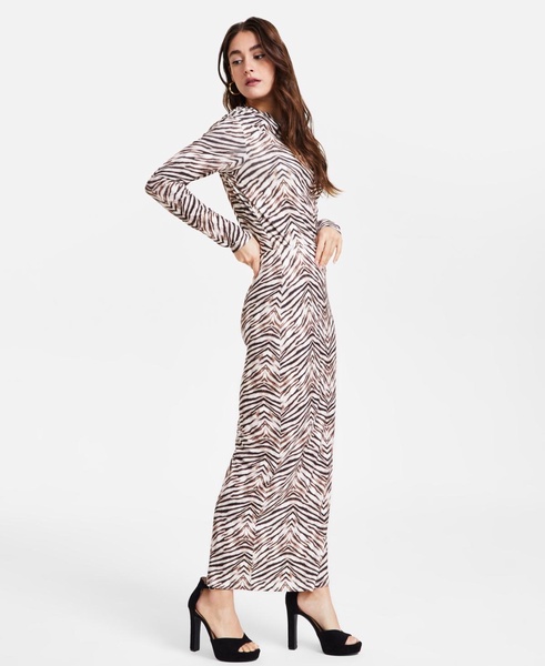 Women's Printed Knit Crepe Side-Slit Maxi Skirt, Exclusively at Macy's