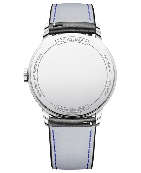 Men's Swiss Automatic Classima Black Leather Strap Watch 42mm