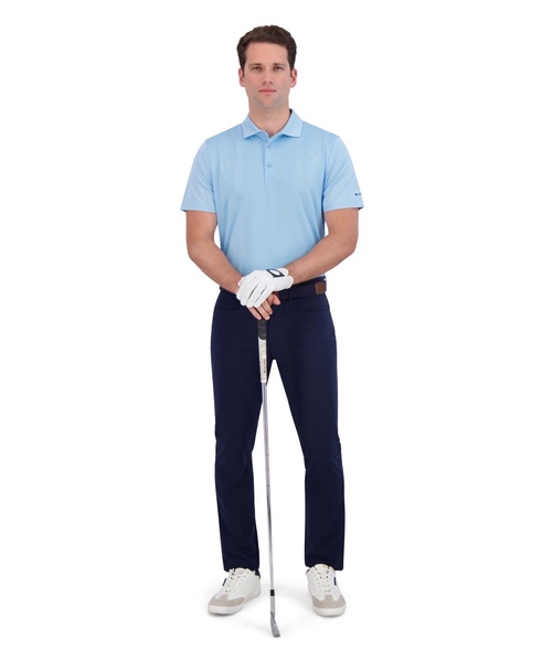 Men's Golf Tonal Diamond Jacquard Sports Fit Polo Shirt