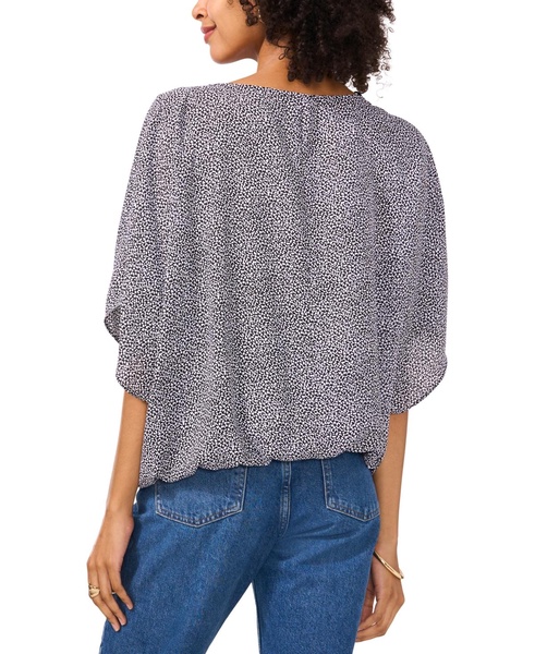 Women's Printed Boat-Neck Dolman-Sleeve Top