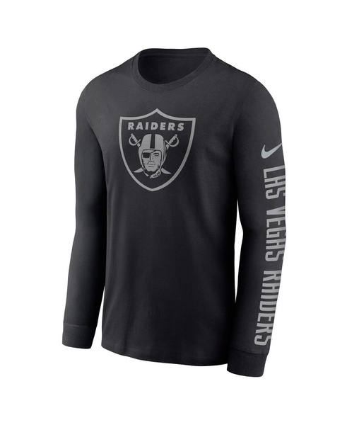 Men's Black Las Vegas Raiders RFLCTV Name and Logo T-shirt