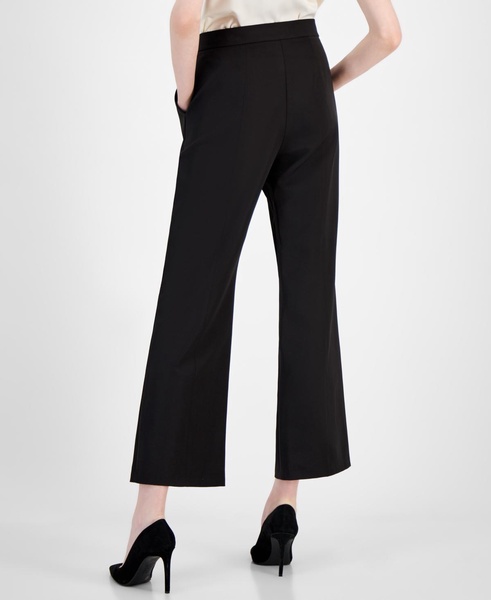 Women's Solid-Color Split-Hem Wide-Leg Pants