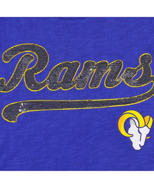 Women's Royal Los Angeles Rams Justine Long Sleeve Tunic T-shirt
