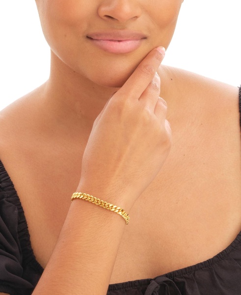 Women's Chain Link Bolo Gold Plated Bracelet