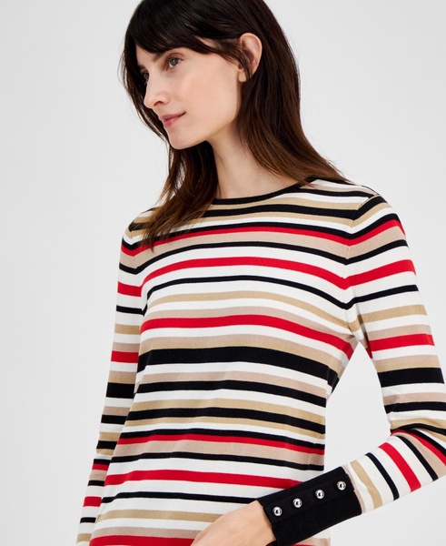 Women's Boat-Neck Striped Sweater